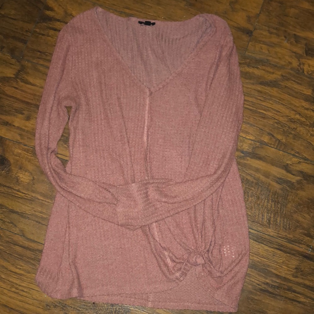 Waffle print top